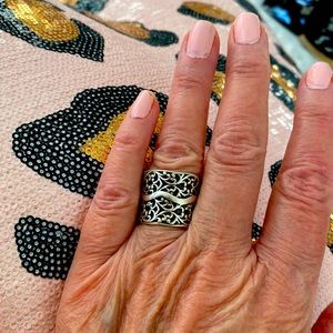 Sterling silver ornate band from Israel